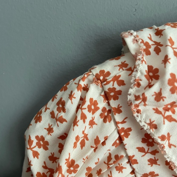 NWT Madewell Ruffle Flutter Sleeve Dress in Cutout Blooms Size 10 - Picture 7 of 7